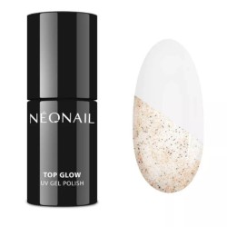 NeoNail Top Glow Gold Sand Złote Drobinki 7,2 ml