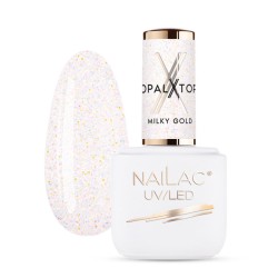 NaiLac Top Hybrydowy OpalX Top Milky Gold 7ml