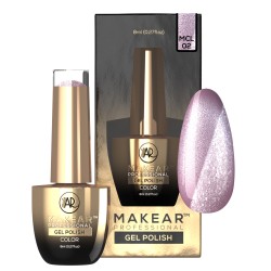 Makear Lakier Hybrydowy MCL02 Fluffy Violet 8ml Cat Eye