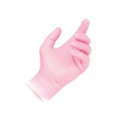 Rękawice Rękawiczki Nitrylowe Różowe S
